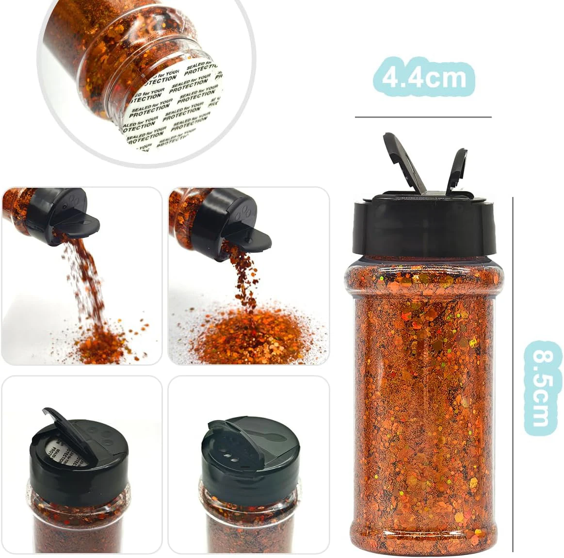 Zilveren holografisch - Craft Nail Glitter - 2oz Glitter Mix Chunky Glitter Bulk Kleuren in Shaker, Nail Glitter Decoratie