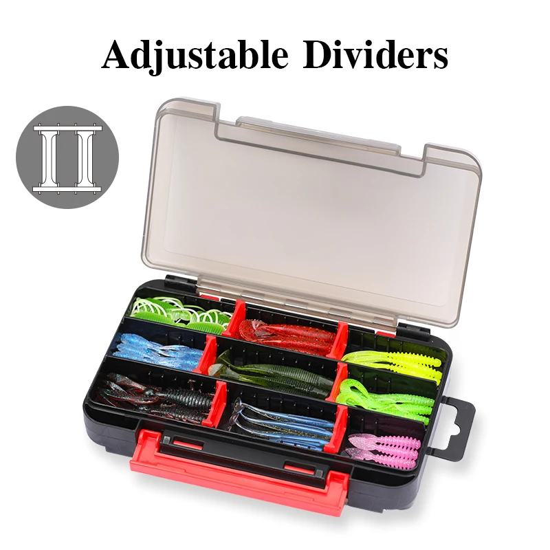 TSURINOYA Fishing Rig Tool Waterproof Storage Double Layer Lure Box Adjustable Fishing Tackle Utility Boxes RX17 Storage Case