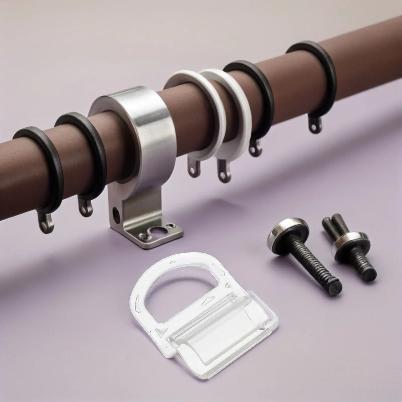 4Pcs Window Blind Handles Transparent Bottom Rail Pull Clamp Cordless Mini Blinds Honeycomb Cellular Shade Lift Replacement