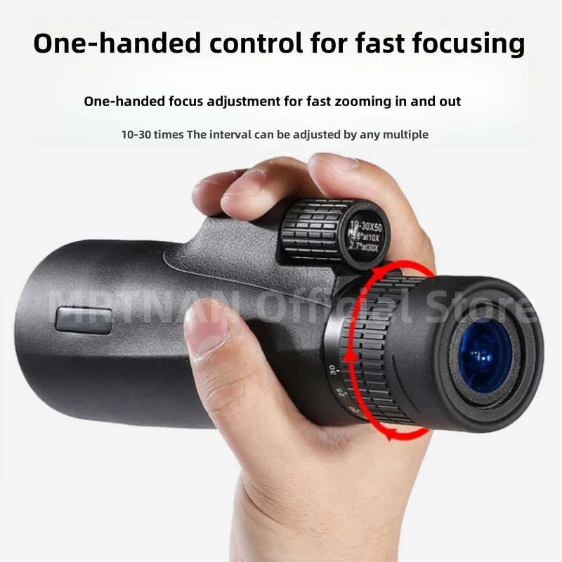 

10-30x50 Zoom HD Telescope Monocular Camping Powerful Long distance With Tripod Phone Clip For Watching Bird Hunting Binoculars