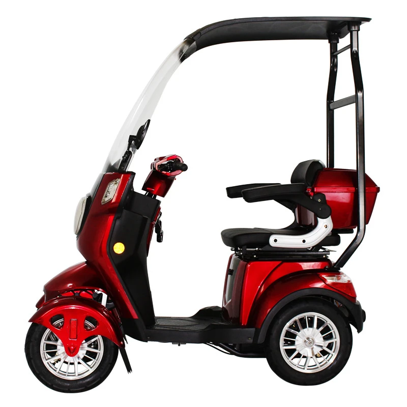 Gaea disabled mobility scooters electric 4 wheel scooter with roof for handicapped person elderly adults