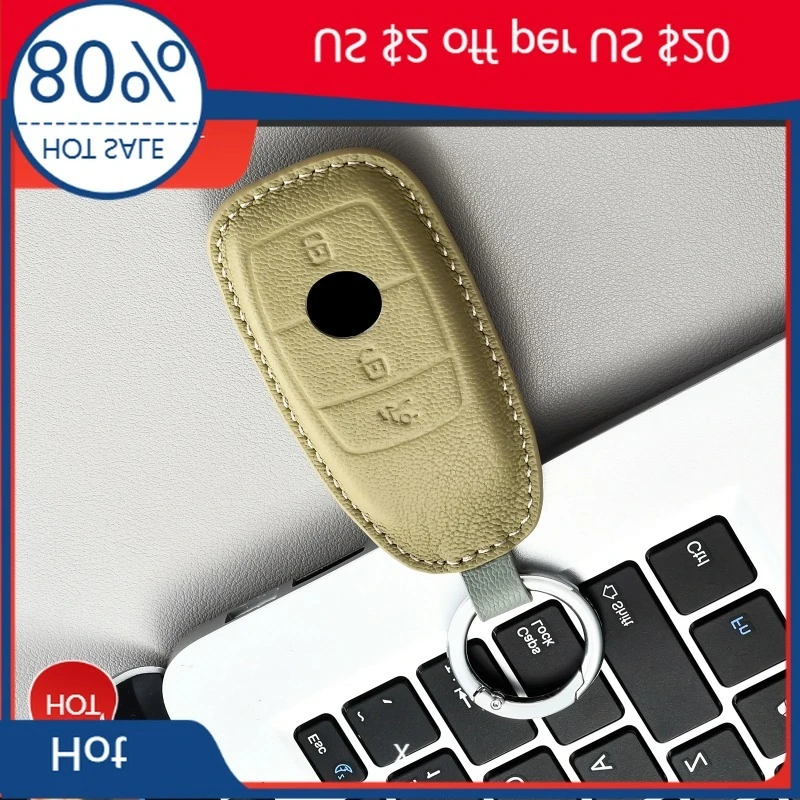

Для MERCEDES-BENZ 2026 Горячая автомобильная наклейка на брелок для ключей Кожаный чехол для ключей от машины 3 кнопки Защитный брелок для ключей с брелком для Mercedes