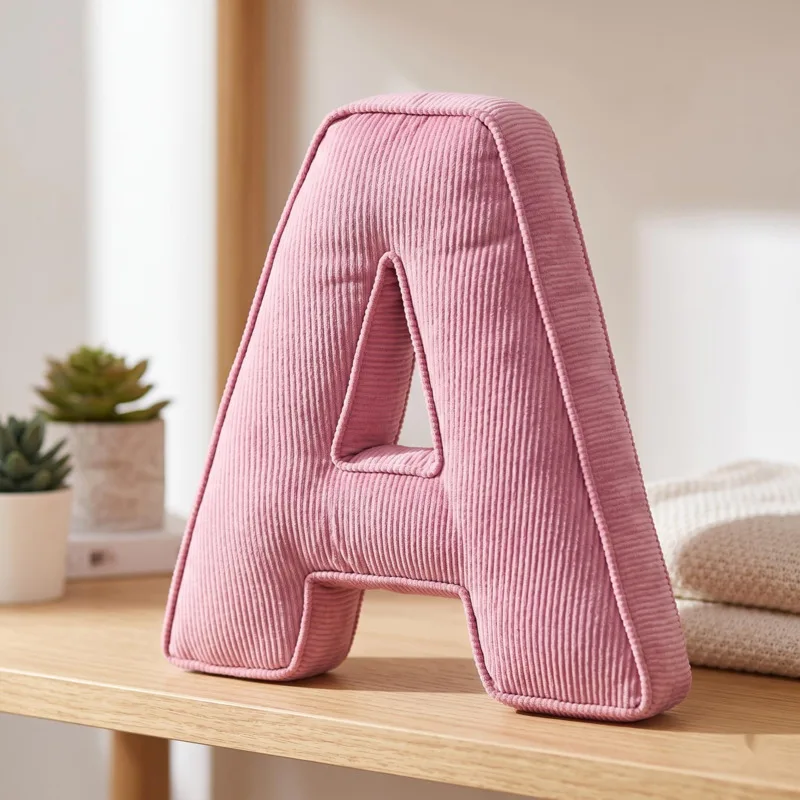 Alphabet 26 Lamb Fleece Letter Plush Toy Pillow Soft Nap Soothing Cushion For Toddlers Babies Nursery Photo Prop Birthday Gift