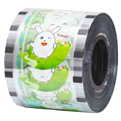 Custom Disposable Sealing Film for 3000 Plastic Cups, Dia. 90mm/95mm, Waterproof Membrane, Flamingo Hare Rabbit Designs