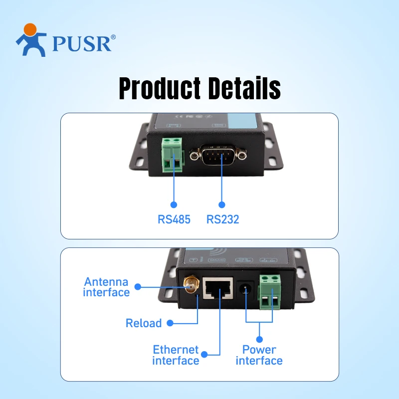 Picture 6: PUSR RS485 RS232 to WiFi Serial Device Server Serial to WIFI to Ethernet Converter Support Modbus Gateway tcp to rtu USR-W610