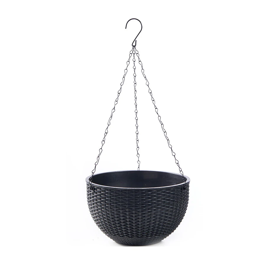 Europese stijl honingraatpatroon imitatie rotan hangende hangende plastic bloempot hangende pot binnen hangende mand