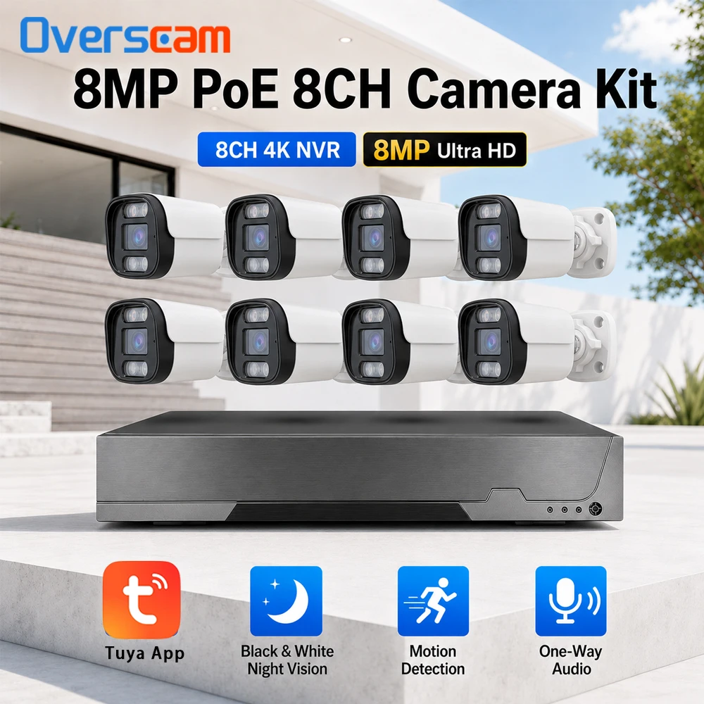 Home Security Video Recording Systems - 4K 8MP POE Security Camera System