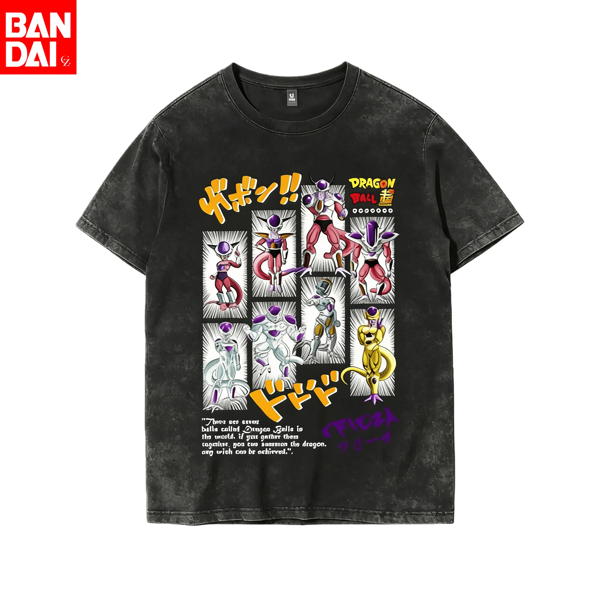 Camiseta con estampado de la portada de Anime Dragon Ball, con el personaje de Goku y Bulma, para hombre y mujer, informal, de manga corta, de algodón, estilo vintage, holgada.