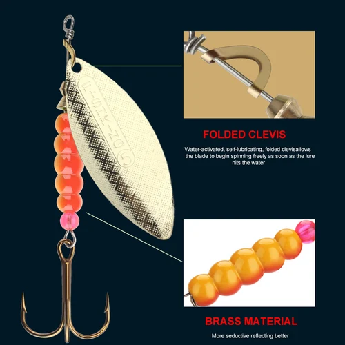 Imagen 2 del producto FISH KING Spinner señuelo de Pesca 4,5g 12,5g 27,1g cuchara de lentejuelas cebo duro Wobblers aparejos de Pesca Isca cebo artificial Pesca