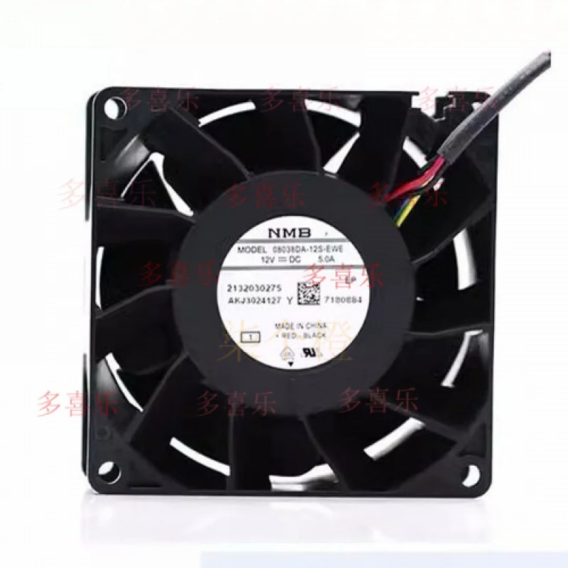 

ZMZM для NMB 08038DA-12S-EWE DC12V 5.0A 80*80*38 мм 4-проводной бесшумный охлаждающий вентилятор