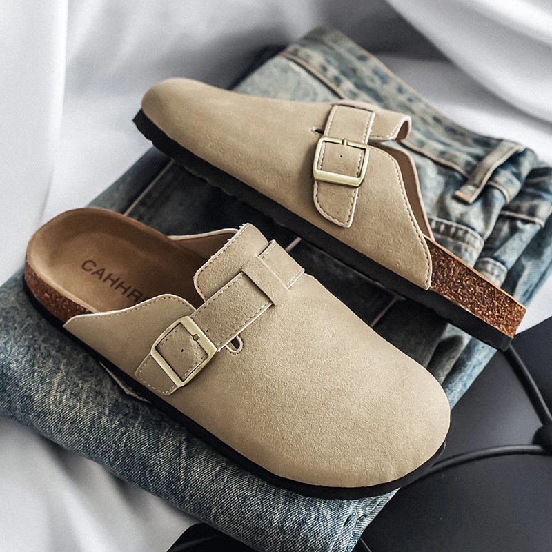 

Новые модные кожаные сандалии 2026 года для мужчин и женщин: ретро, повседневные, удобные, нескользящие пляжные туфли для весны и осени