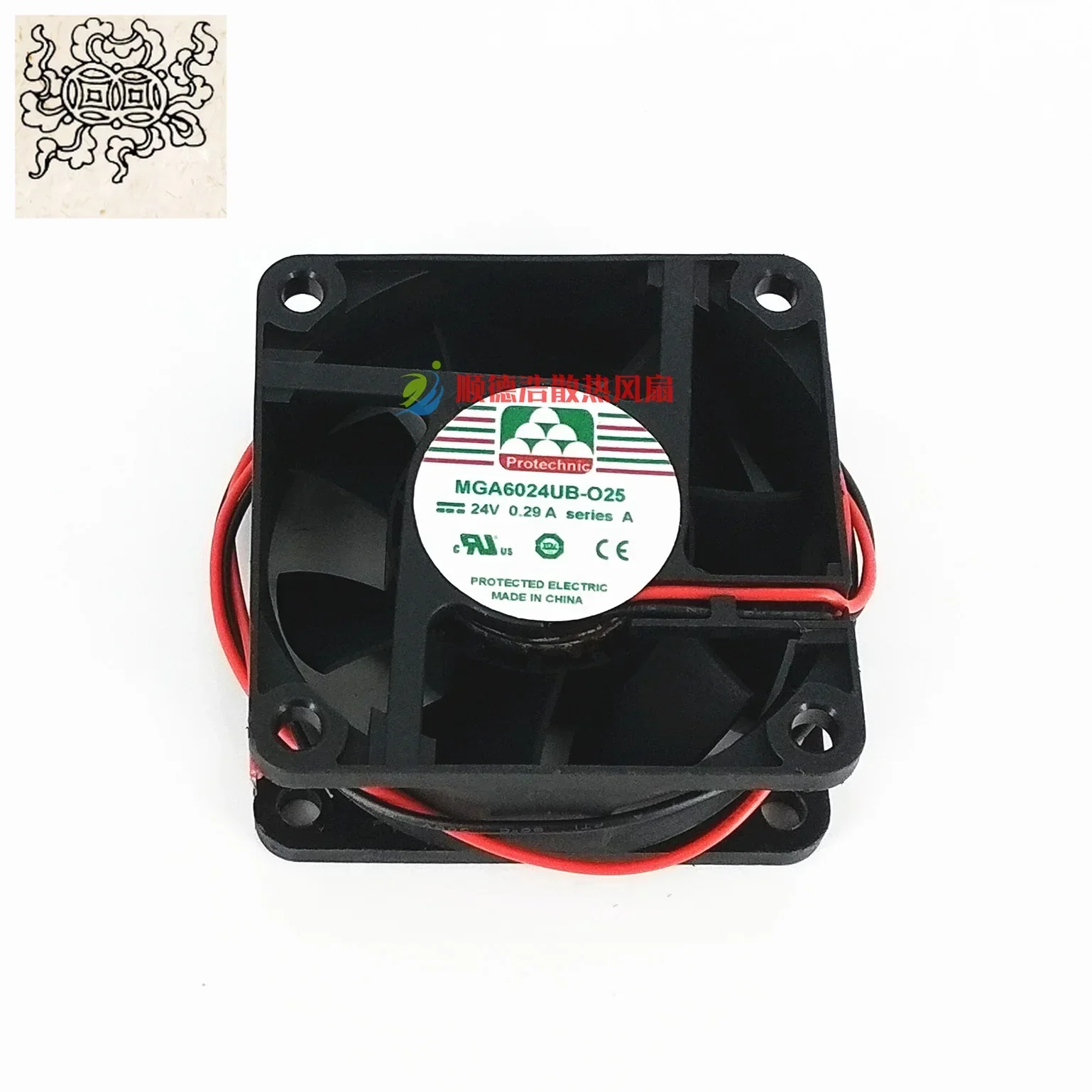 

Ltsf For MAGIC MGA6024UB-O25 DC 24V 0.29A 60x60x25mm 2-Wire Server Cooling Fan