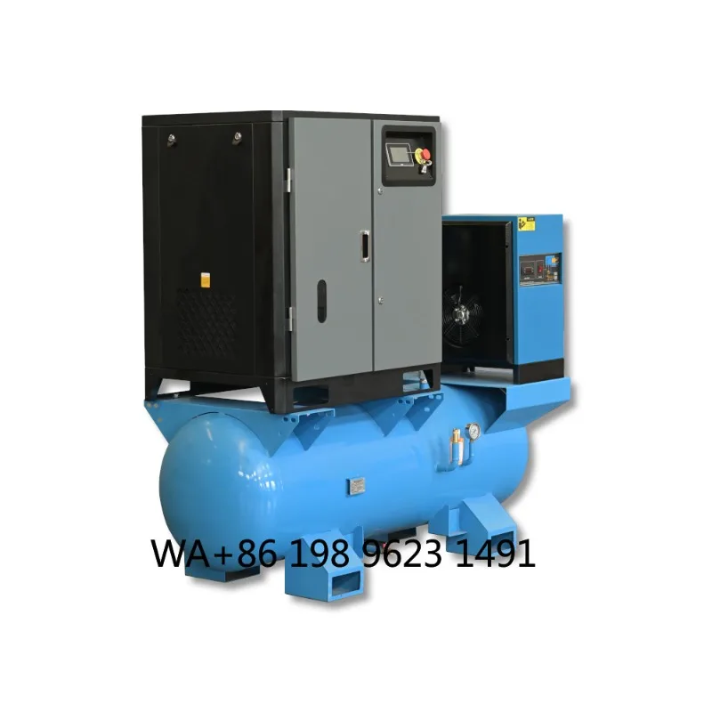 11KW Permanent Magnet Variable Frequency Screw Air Compressor 500L Large Gas Tank Industrial High Efficiency Air Supply Unit