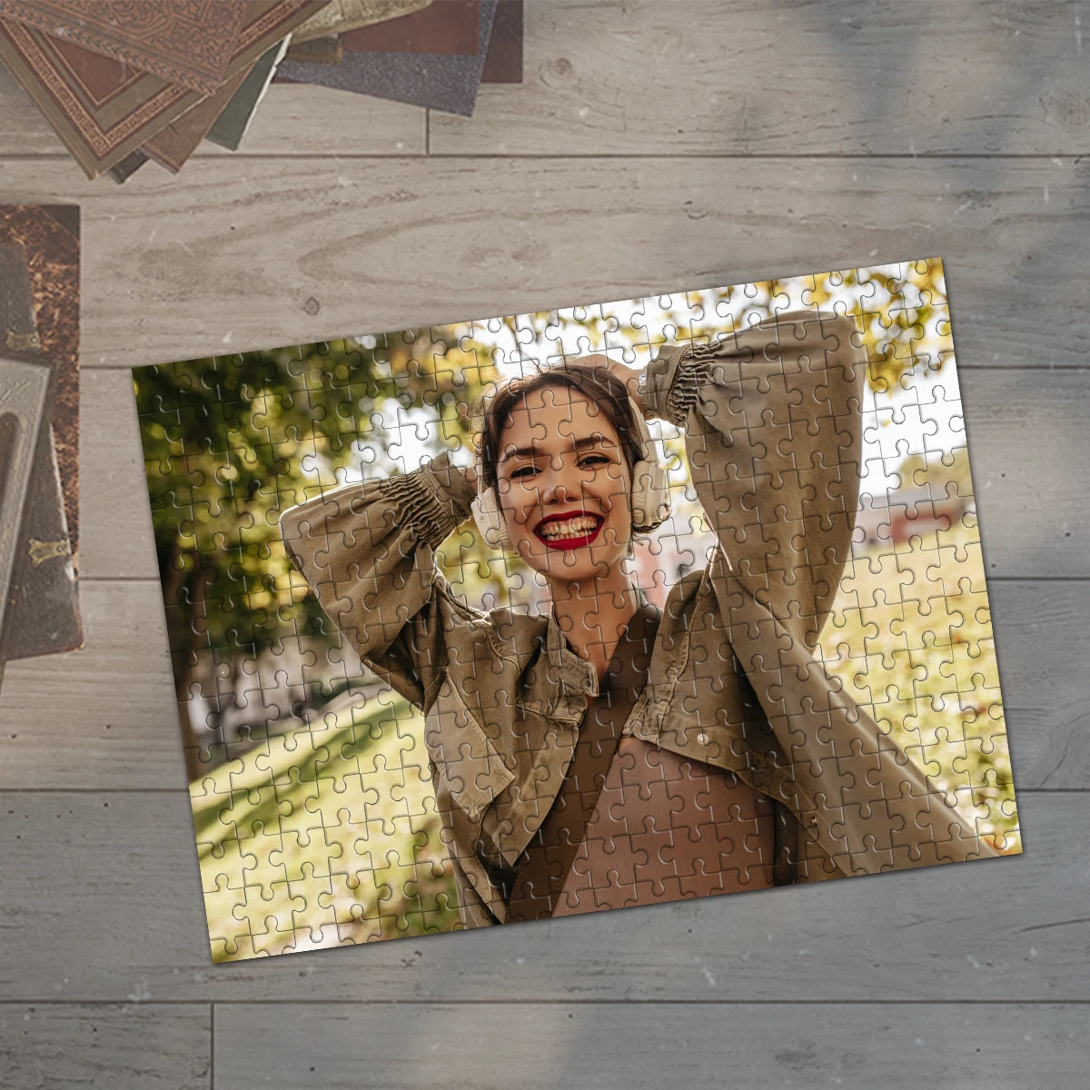 35/150/300/500/1000 قطعة شخصية مخصصة صور لغز فتاة شخصية صورة بازل قطع الألغاز المخصصة في الصور