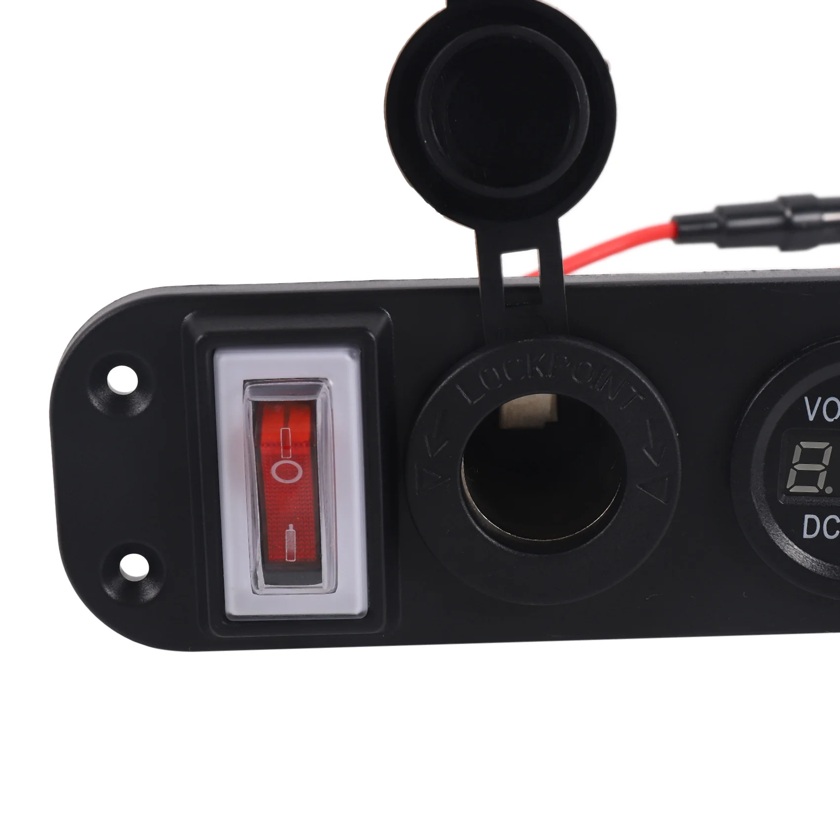 4 In 1 Dual QC3.0 Power C-Igarette Lighter Socket Digital Voltmeter With Rocker Switch&Smart Bluetooth Control-A08Q