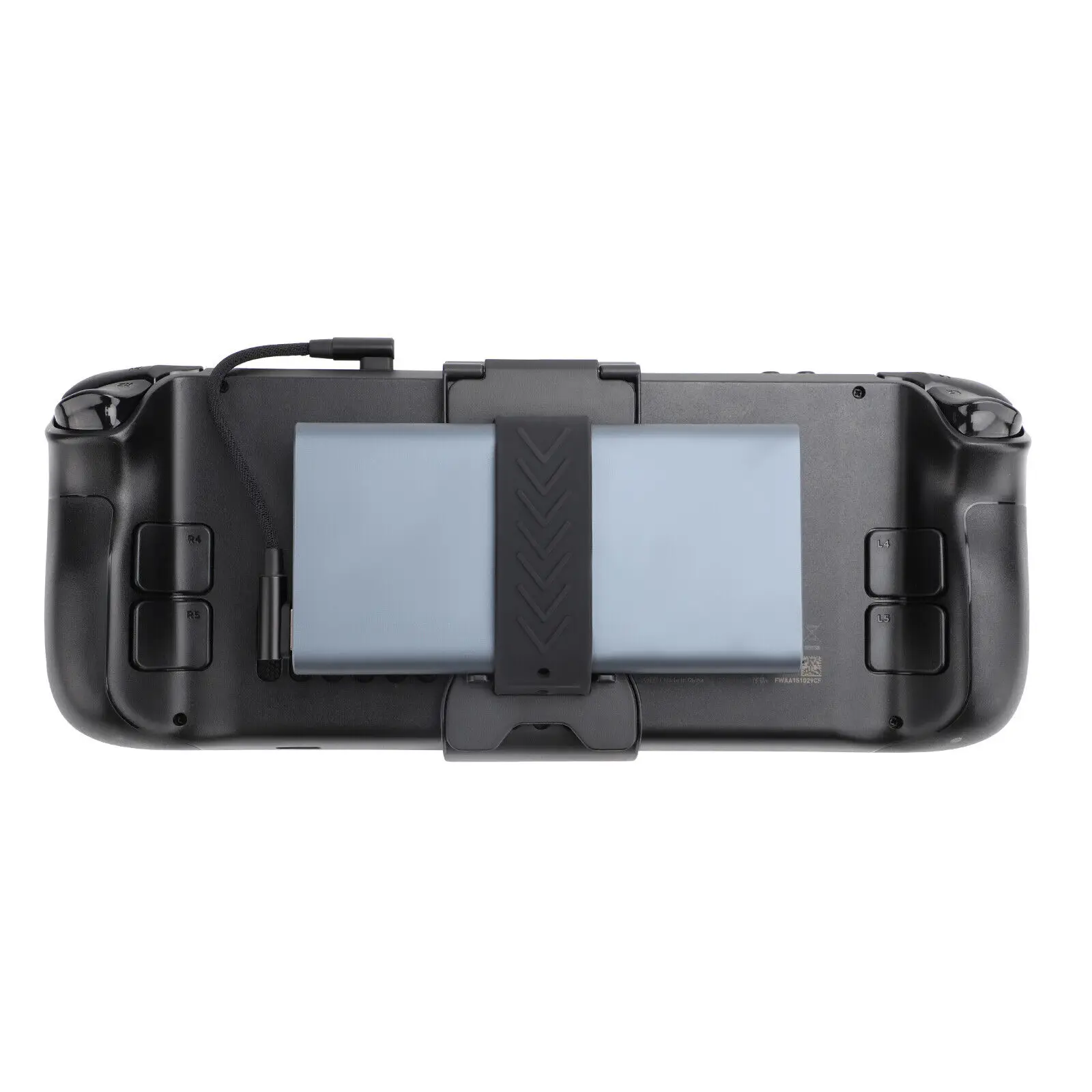 حامل حامل بنك الطاقة لمشبك الهاتف المحمول على سطح البخار 2 في 1 حامل بطارية بحجم راحة اليد مع ملحقات حزام من السيليكون الناعم