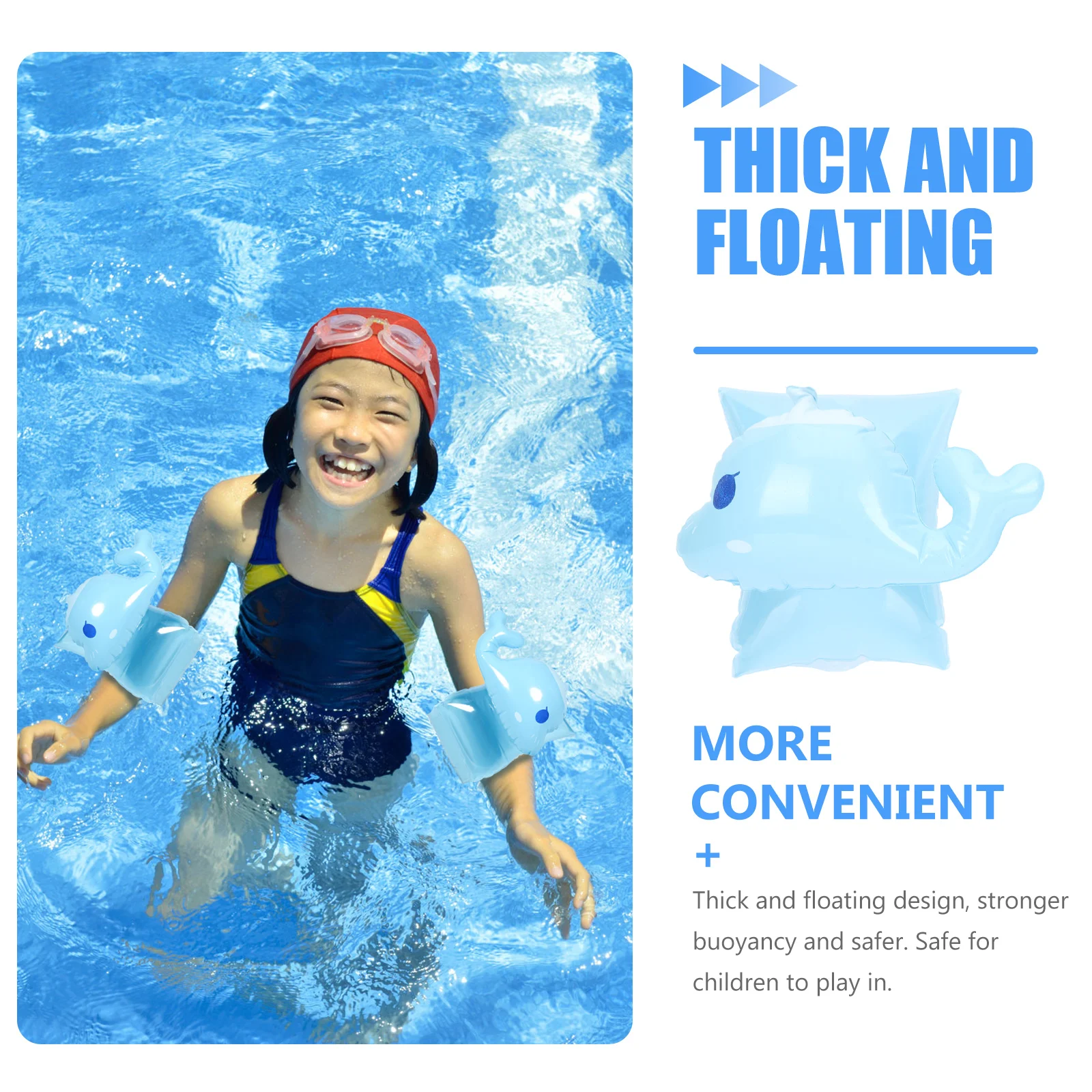 

2 Pcs Swimming Float Sleeves Armband Inflatable Armbands Floating Toddler Water