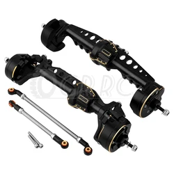 Upgraded Heavy Duty Brass + Metal Front Rear Portal Axles for 1/10 RC Crawler Car Axial SCX10 III AXI03007 Wrangler JL AR45 Part