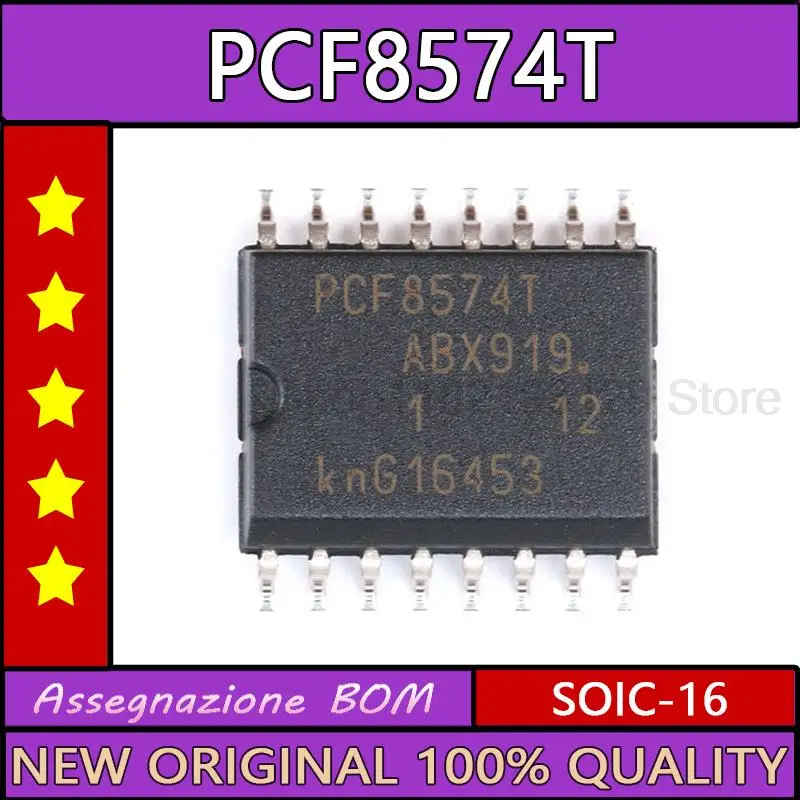 NEW5pcs / lot original genuine patch pcf8574t soic-16 chip input / output expansion 8bit I2C