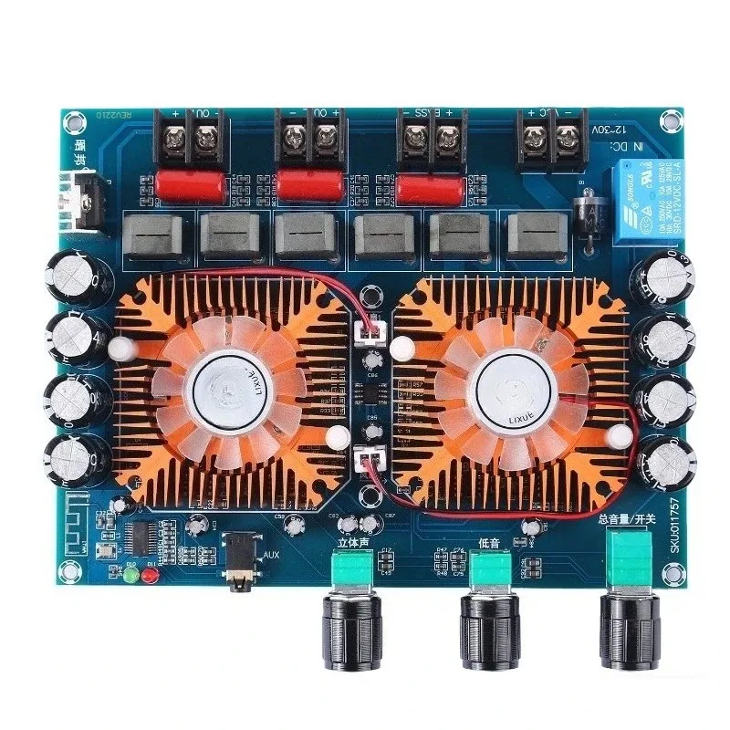 For 2.1 Channel Bluetooth Power Amplifier Board 160W + 160W + 220W Digital Power Amplifier Board TDA7498E Subwoofer Home