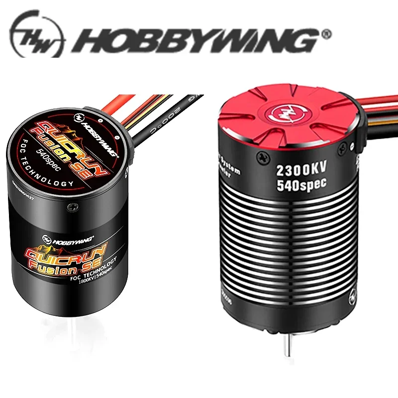 HobbyWing Fusion PRO 540 2300KV Fusion Se 1800KV 1200KV Sensory Motor Built in 60A 40A ESC 2 in 1 for RC 1/10 Climbing Car