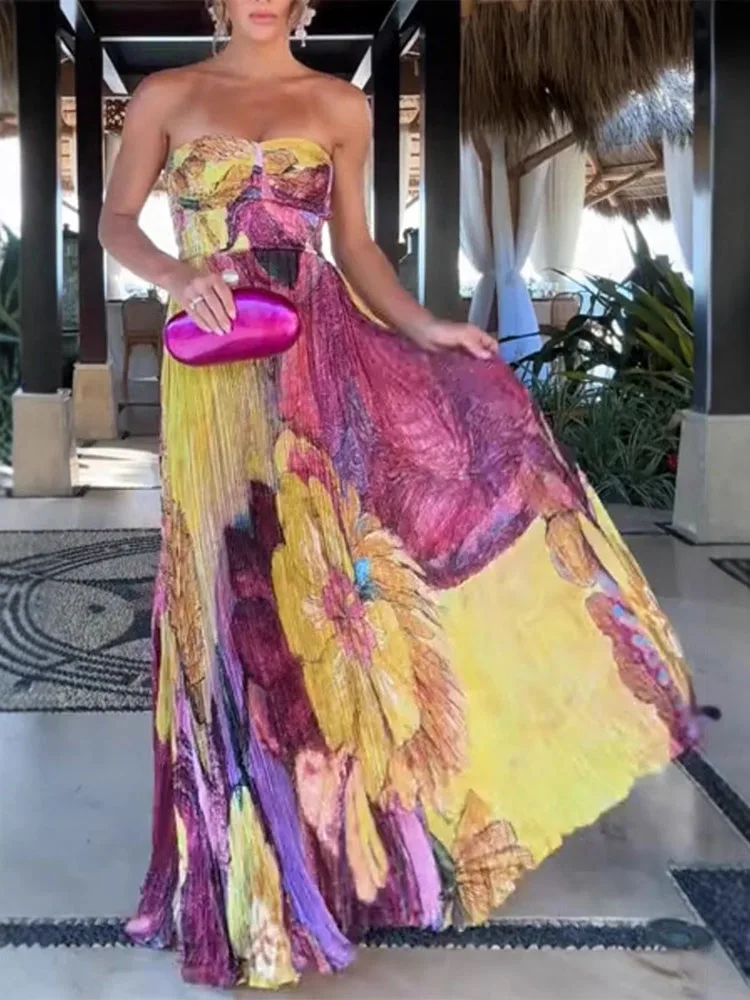 Shiny Sequin V Neck Maxi Dresses Women Elegant Slimming Backless Short Sleeved Long Dress Lady Gold Silver Party Evening Robes - Image 5