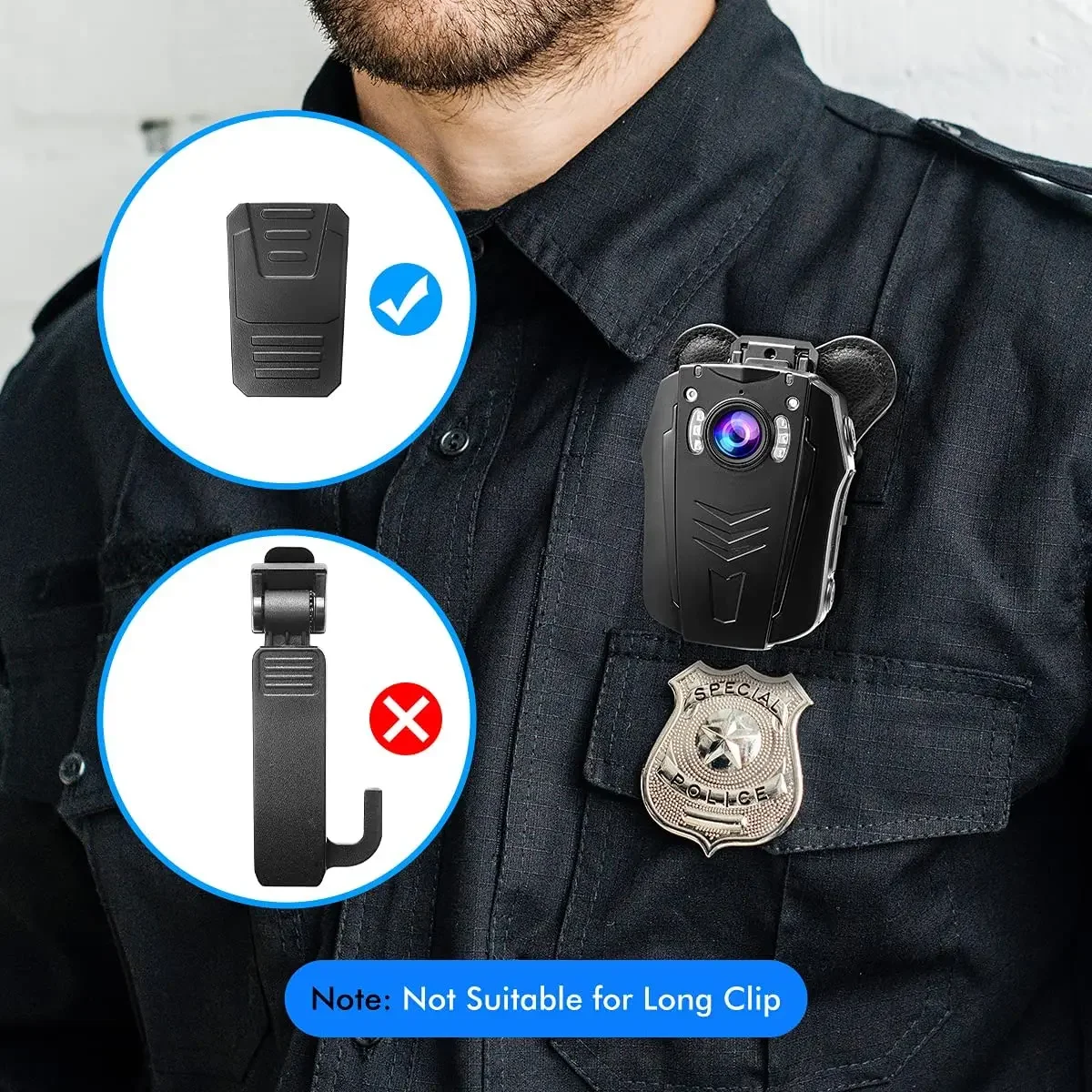 BOBLOV Body Camera Magnet Mount magneti potenti Clip posteriore di aspirazione magnetica universale adatta a tutti i modelli di fotocamere per il corpo KJ21 N9