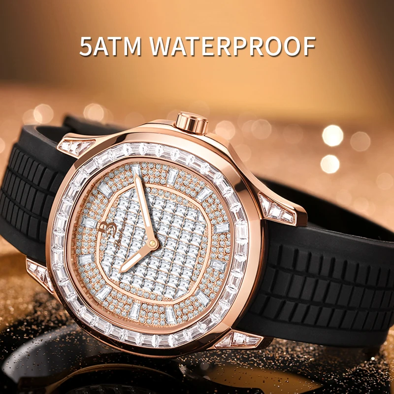 Automatic Mechanical Watch for Men Women BRUBOSES Original 5ATM Waterproof Luxury Business Male Wristwatches Relogio Masculino