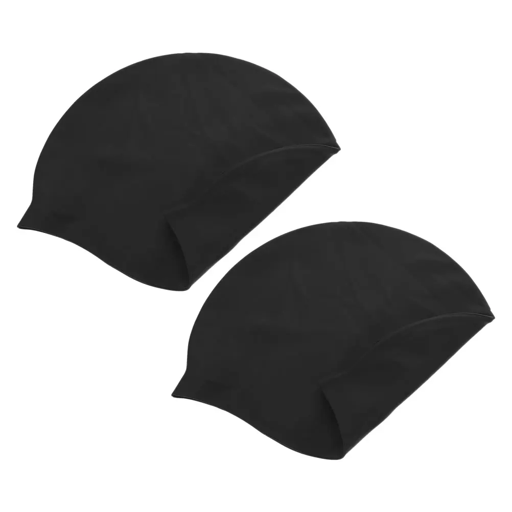 

2Pcs Waterproof Swim Cap for Women Men Adult Silicone Swimming Caps High Elasticity Bath Hat Long Hair Swimmer