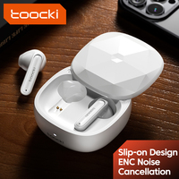 Toocki TWS Wirless Earphones Bluetooth 5.3 ENC Noise Cancelling 3D Stereo HiFi Sound Long Battery Life IPX5 Waterproof Earbuds