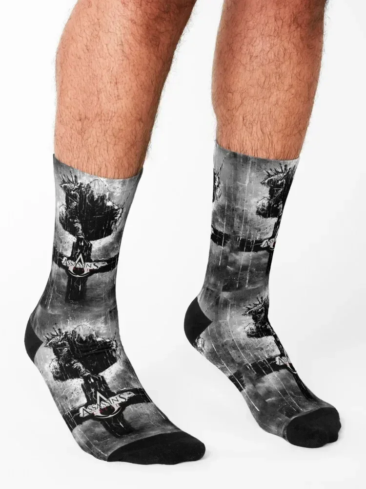 جوارب Assassin's Creed Cross هدية كرتونية رائعة مصممة للرجال والنساء #3