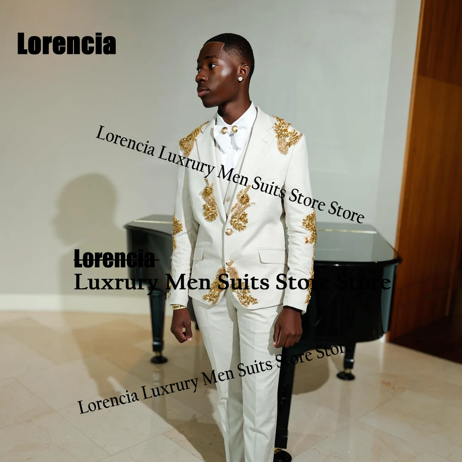 Customized Fashion Sequin Rhinestone Men Suit Sparkly Crystal Evening Tuxedos Slim Elegant hombre 2 Pieces Set Groom Male Blazer