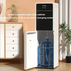 Vertical water dispenser household cooling and heating double door office dustproof silent bottled water