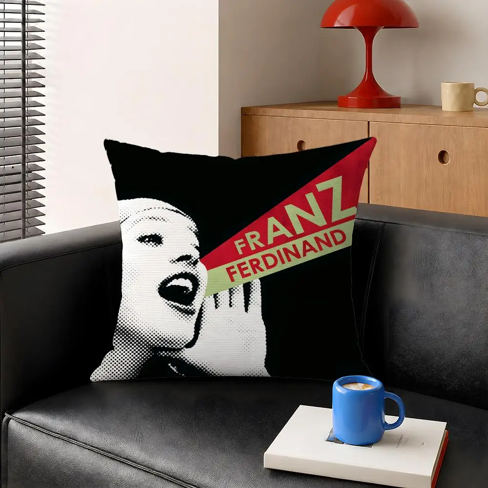Band Franz Ferdinand Indie Rock Cushion Cover Decorative Pillowcase Soft Short Plush Cozy Durable Sofa Home Decor Items Gift