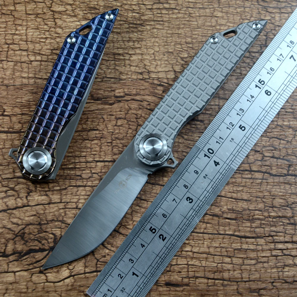 

Two Sun Gift Collection Pocket Knife M390 Blade Color Titanium Handle Daily EDC Hunting Army Outdoor Tool TS308