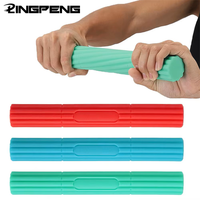Physical Therapy Flexible Twist Bar Rod Hand Wrist Exerciser Bars Silicone Different Resistance Strength Training Tools