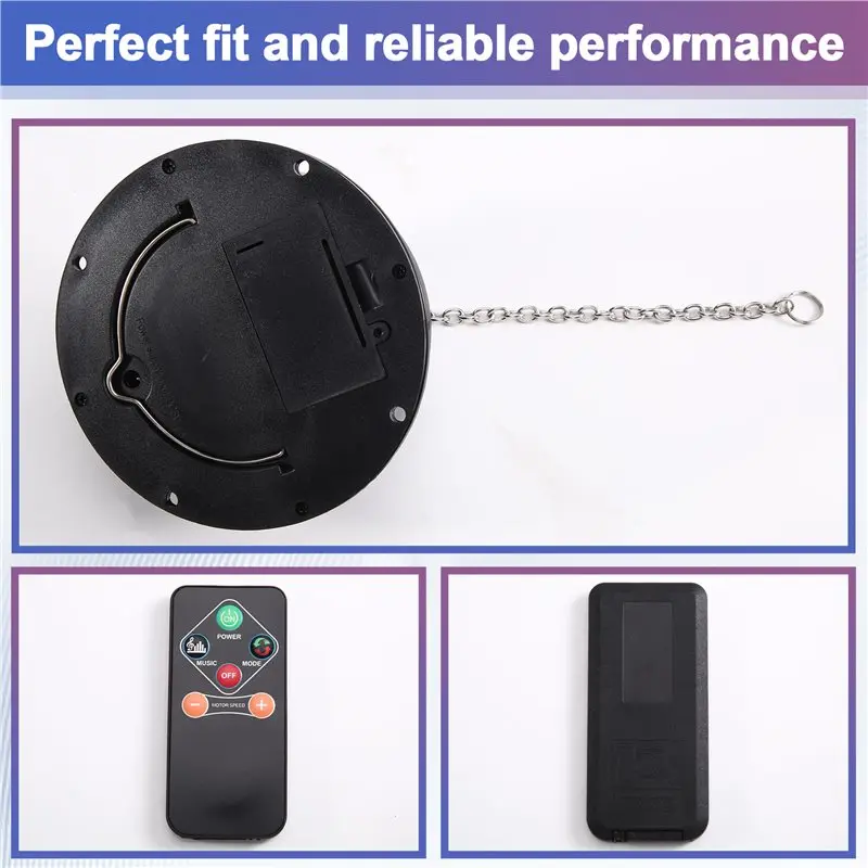 B17B Remote Controlled Disco Ball Motor Light With 18 Leds For 12-16 Inch Mirror Ball Rotator(Disco Ball Not Included)