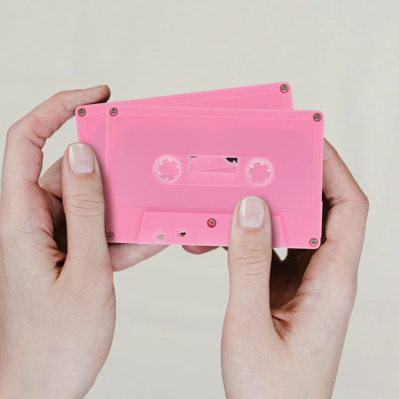 2Pcs Nostalgic Retro Cassette Box Decor Blank Audio Tapes for DIY Projects Music Party Favors Bookshelf Desk Home Decor