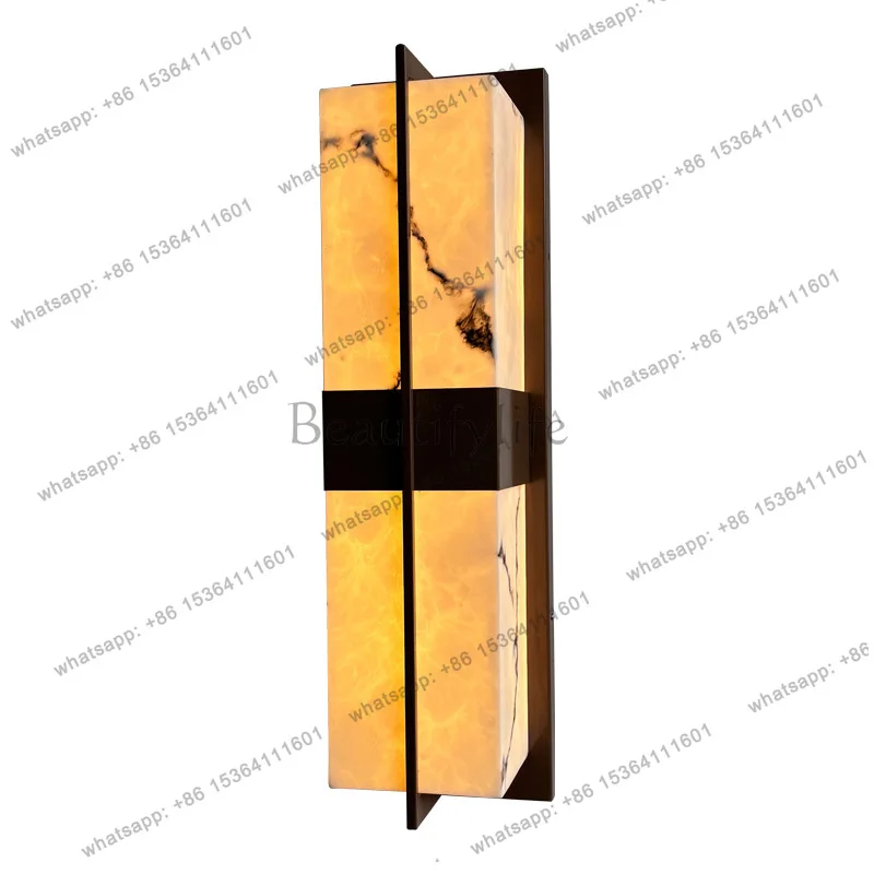 Modern simple new Chinese lobby imitation marble dining corridor aisle luminous object
