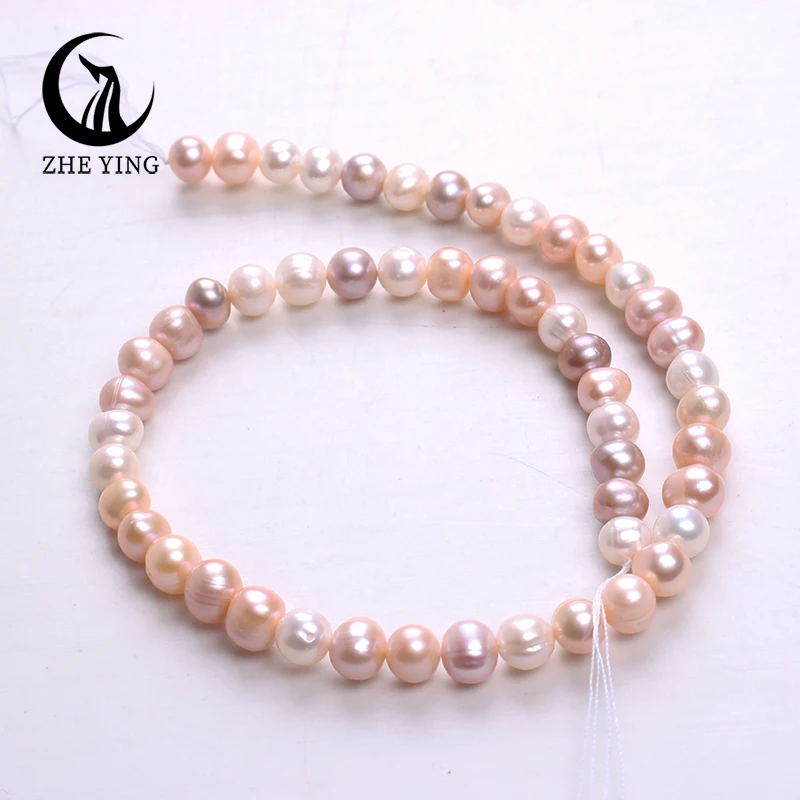 Zhe Ying 3A Mix Color Potato Pearl Beads Loose Natural Freshwater Pearls for Jewelry Making Bracelet Necklace DIY Accessories