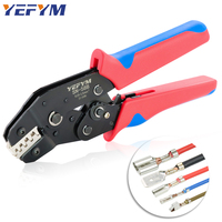 Crimping Tools For DuPont2.54/2.8/3.0/3.96/4.8/6.3/Molex/JST Terminal SN-58B 0.25-1.5mm²/AWG23-16 Wire Ratcheting Pliers YEFYM