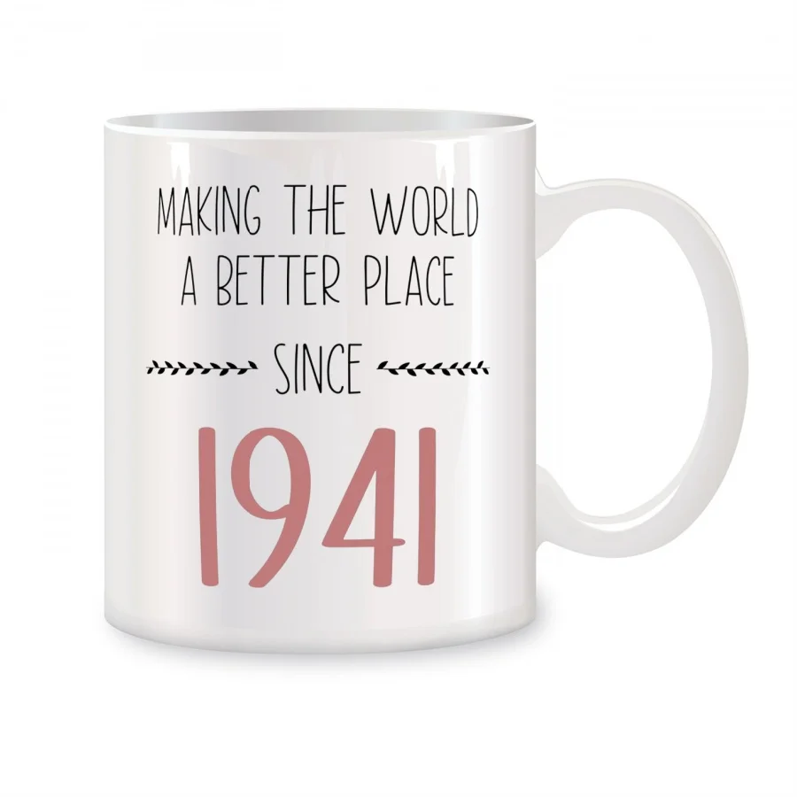 

Сделаем мир лучше с 1941 года, кружки для мамы, папы, бабушки, подарки на день рождения, новые кофейные керамические чайные чашки, белые 11 унций