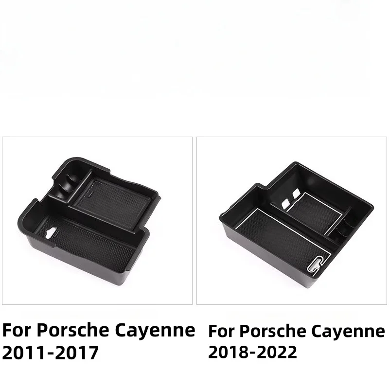 Center Console Storage Box Compatible with 2011-2022 Porsche Cayenne Car Storage Organizer Tray Armrest Storage - Image 3