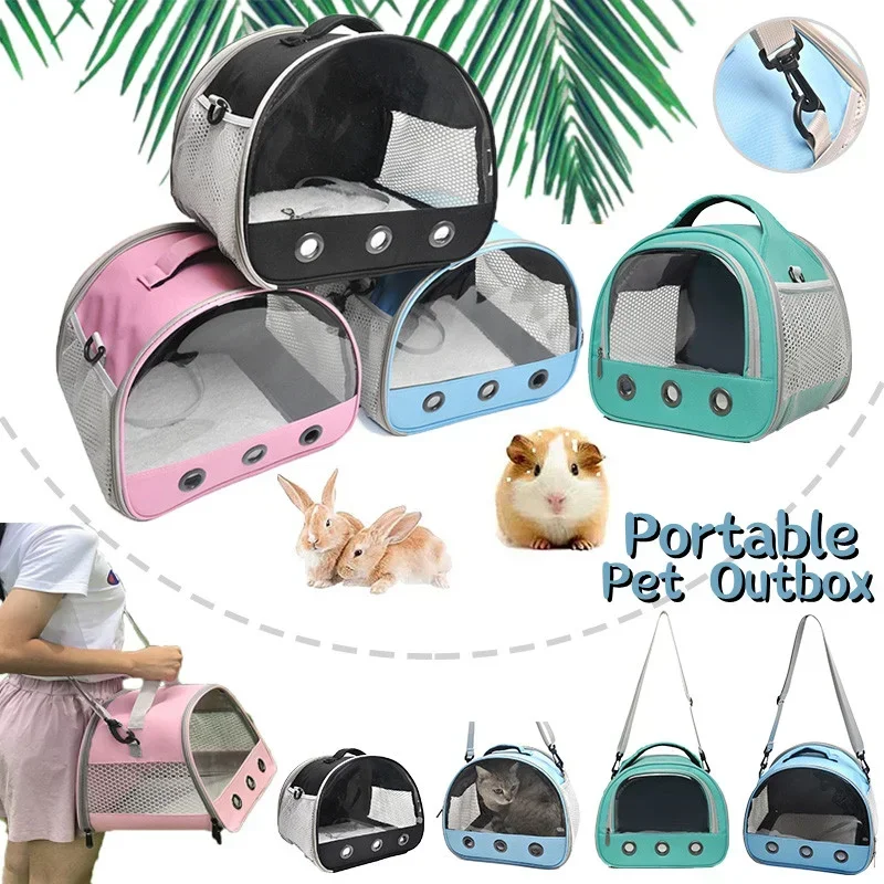 Portable Clear Bird Parrot Transport Cage Breathable Bird Carrier Travel Bag Small Pet Access Window Collapsible Outdoor Bag