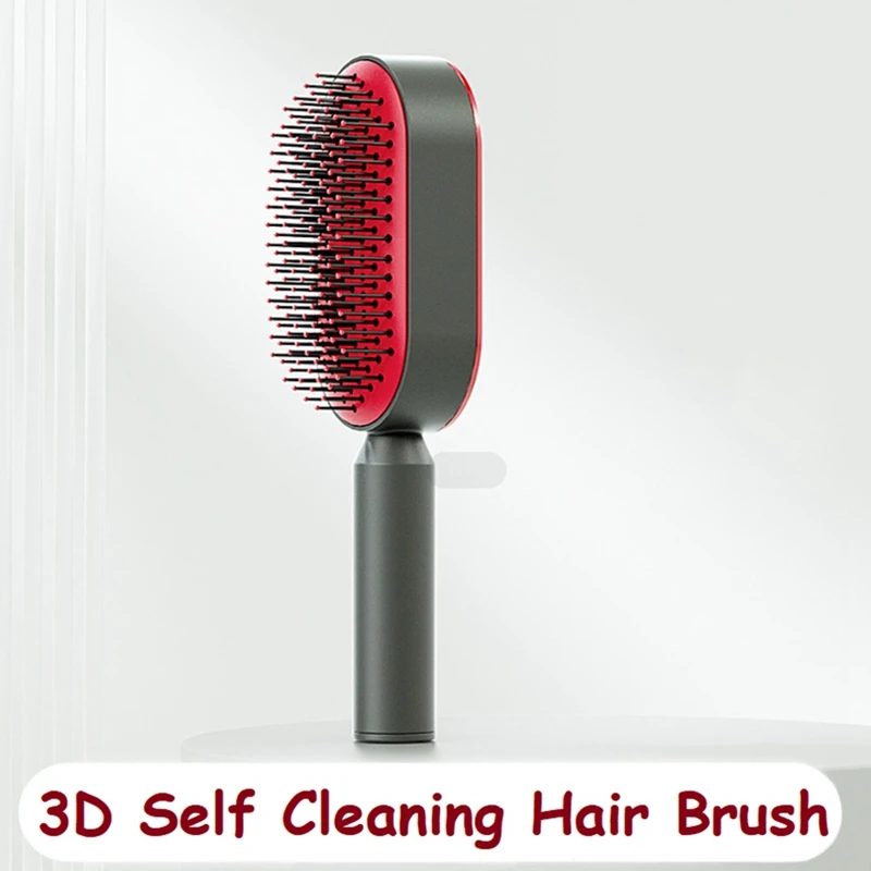 Comb Hair Brush For Women One-Key Cleaning Hair Loss  Massage Scalp Comb Anti-Static Hair Styling Tools