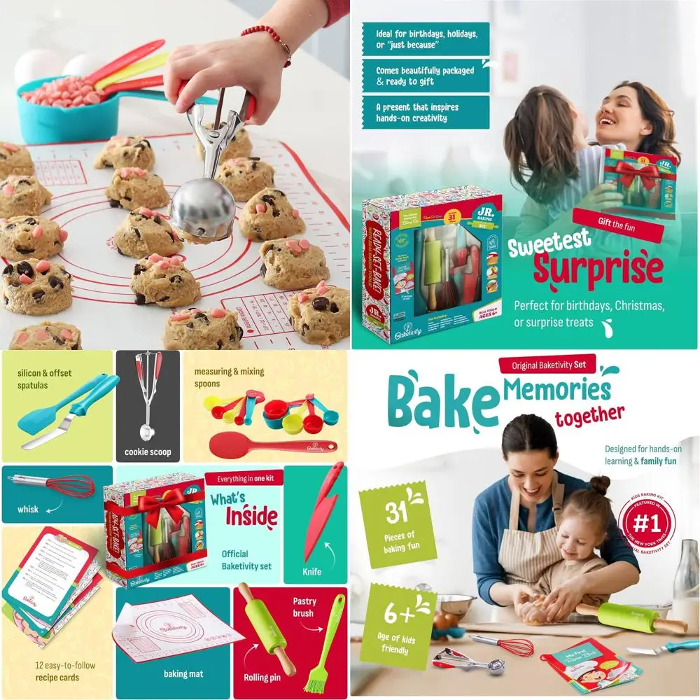 

31-Piece Children's Baking Set: Real Cooking Tools for Little Chefs – Safe, Durable, and Fun Kitchen Gifts