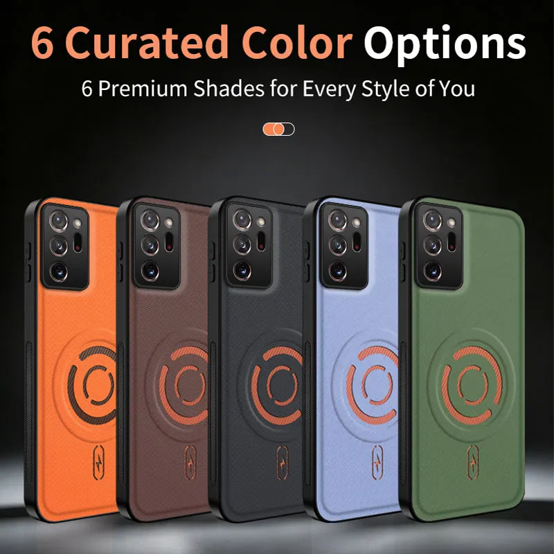 For Samsung Galaxy Note20 Case Note20 Ultra Cover Phone Case Luxury Magnetic Silicone ShockProof Protective Back Cover Coque