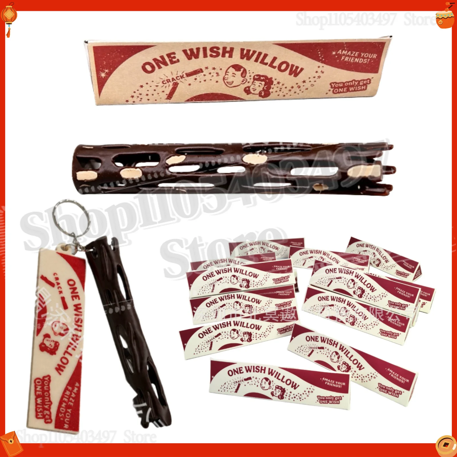 

One Wish Willow Stick and Box, 3D Printed Wish-Making Snap Stick for Movie Fans Gift, Fun Party Novelty for Kids Adults