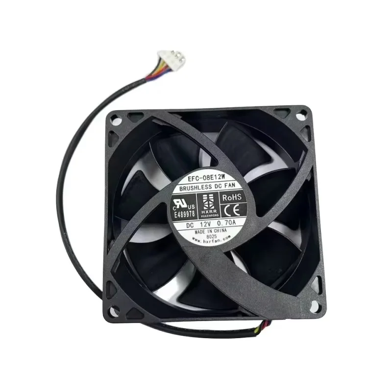 12V 0.7a EFC-08E12W 80MMx80MMx25MM 4-wire 4PIN