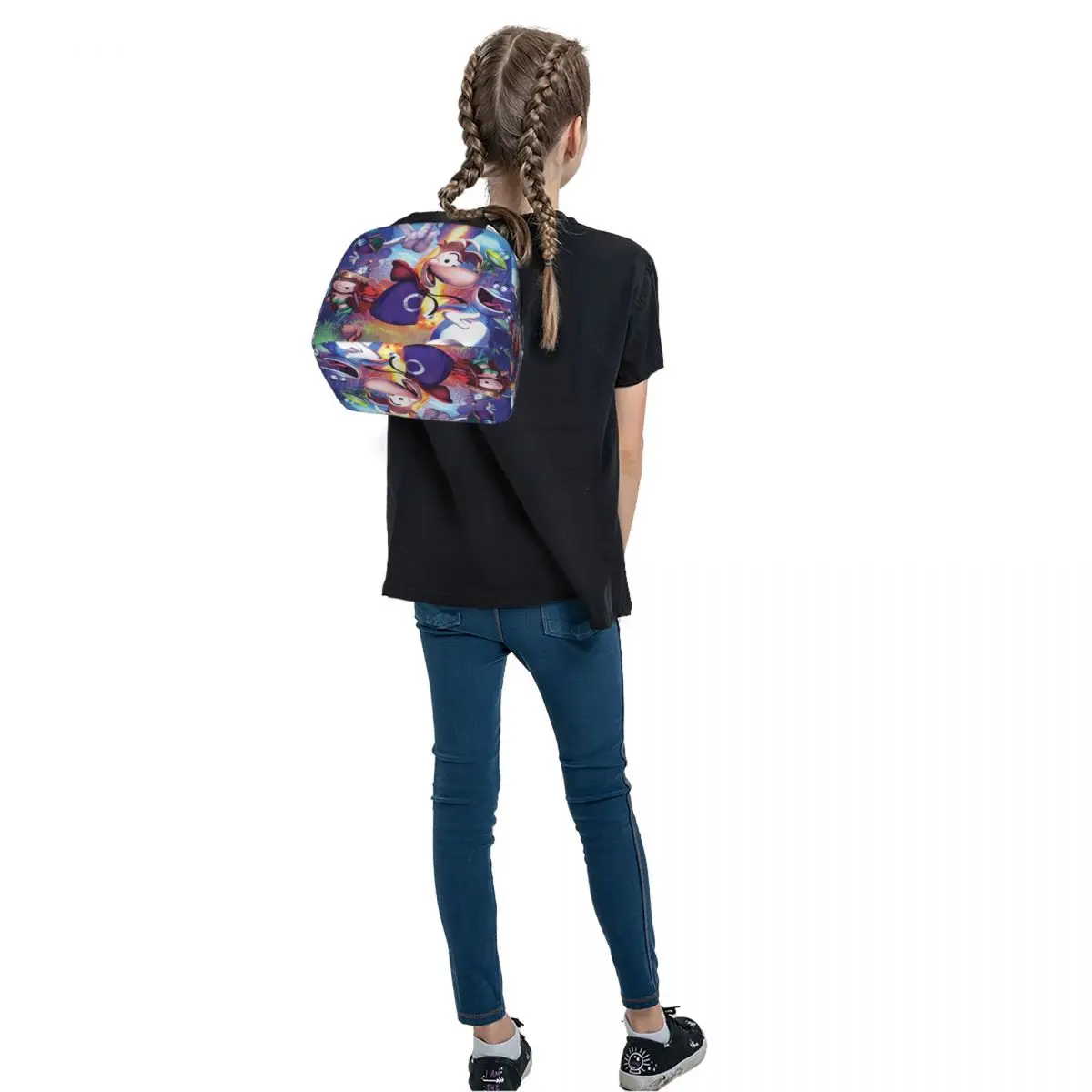 حقيبة غداء معزولة من ألعاب الرسوم المتحركة Rayman Legends للنساء، صندوق طعام حراري مبرد للمكتب، حاوية صناديق الغداء المحمولة